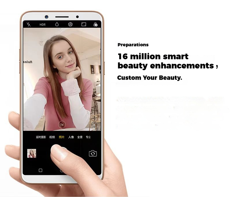 Refurbished OPPO A73/F5 Smartphone 4GB+64GB, 6 Inch HD Full Screen, Rear-mounted fingerprint unlock,16MP Front Beauty Camera, Dual SIM Mobile Phone,Gaming & Live Streaming Phone,All Networks Supported