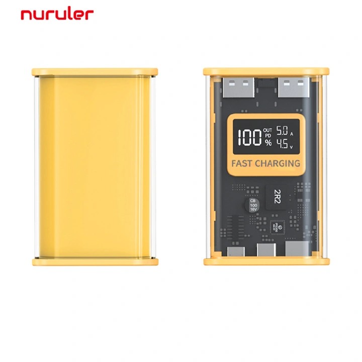 Transparent Mecha-style 10000mAh Power Bank with Genuine Capacity, 22.5W Bidirectional Fast Charging Portable Charger, Compatible with All iPhone and Android Models, Free Charging Cable Included
