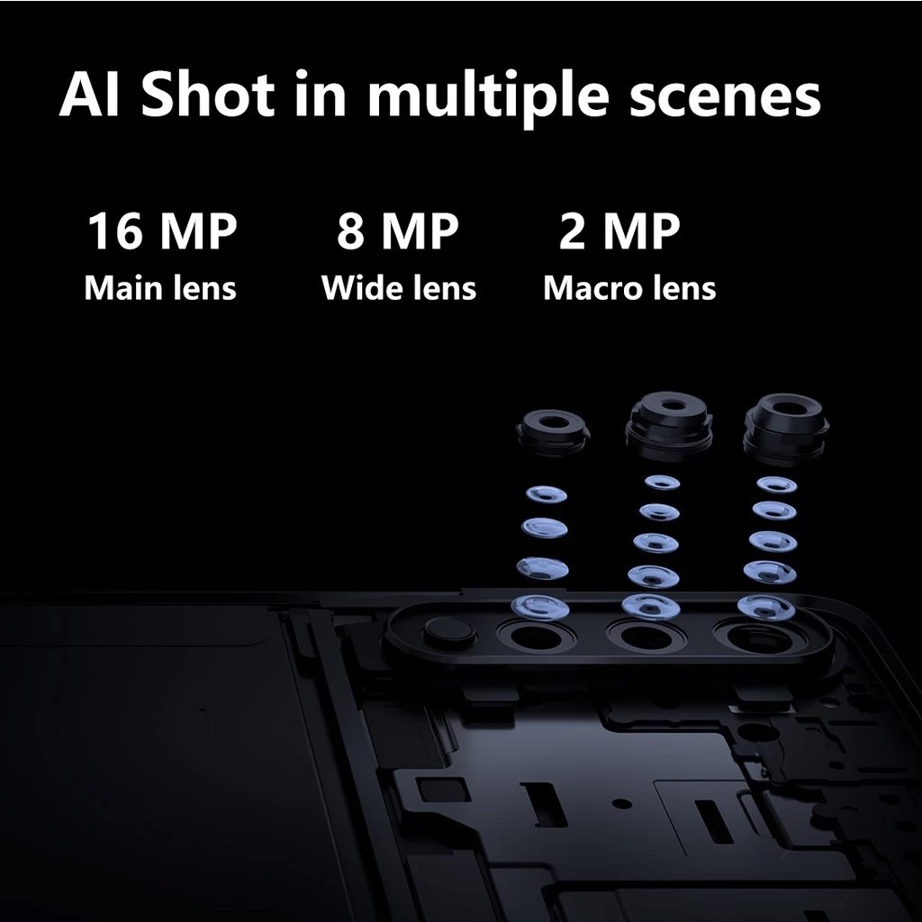 Refurbished Vivo Y19 Smart Phone 6GB RAM+128GB ROM large storage, Fingerprint/Face unlock,16MP Ultra Clear Triple Camera, 6.53 Inch HD Screen, 5000mAh Big Battery ,Camera /Live Streaming/gaming Phone.