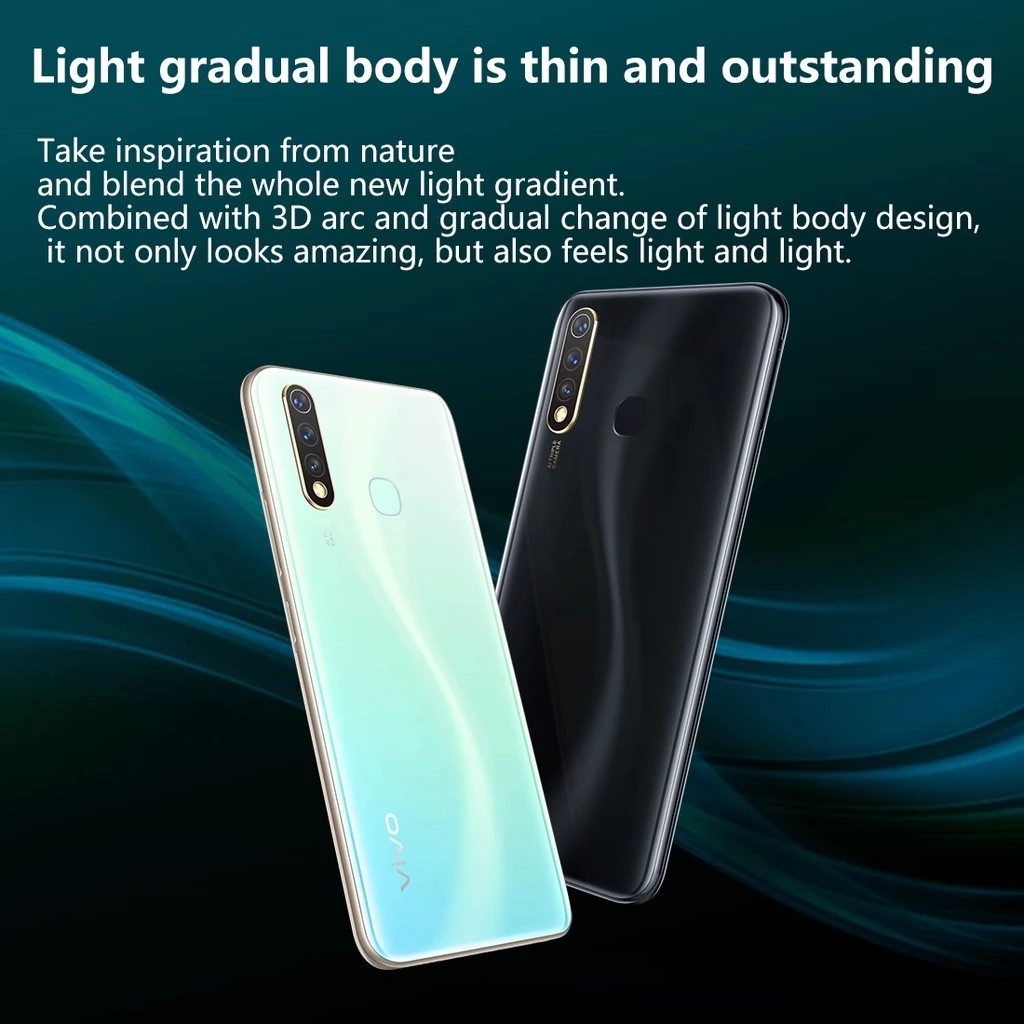 Refurbished Vivo Y19 Smart Phone 6GB RAM+128GB ROM large storage, Fingerprint/Face unlock,16MP Ultra Clear Triple Camera, 6.53 Inch HD Screen, 5000mAh Big Battery ,Camera /Live Streaming/gaming Phone.