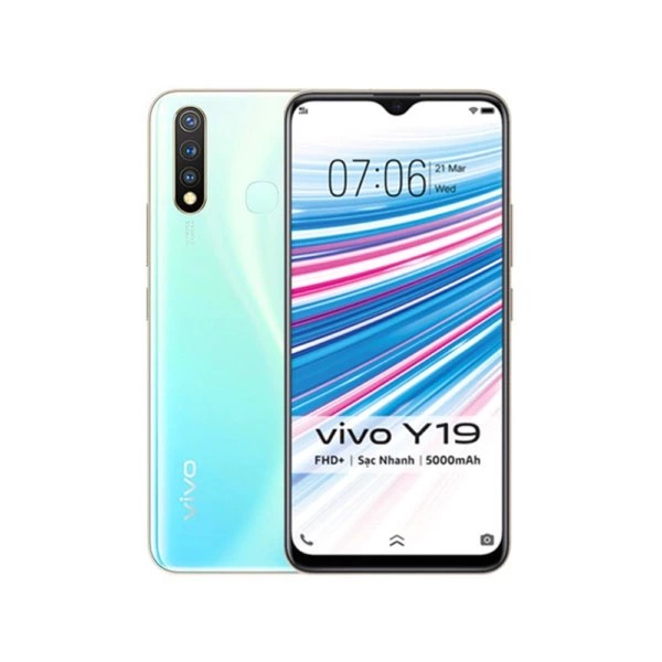 Refurbished Vivo Y19 Smart Phone 6GB RAM+128GB ROM large storage, Fingerprint/Face unlock,16MP Ultra Clear Triple Camera, 6.53 Inch HD Screen, 5000mAh Big Battery ,Camera /Live Streaming/gaming Phone.