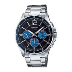 Casio Men's Watch 1374HD Black Blue Dial