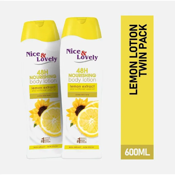 Lemon Extract Lotion nice and lovely body lotion 600ml enriched with Vitamin C & sunflower seed oil Brightens your skin and nourished for 48Hrs,  keeps your skin vibrant, moisturized leaving it soft.