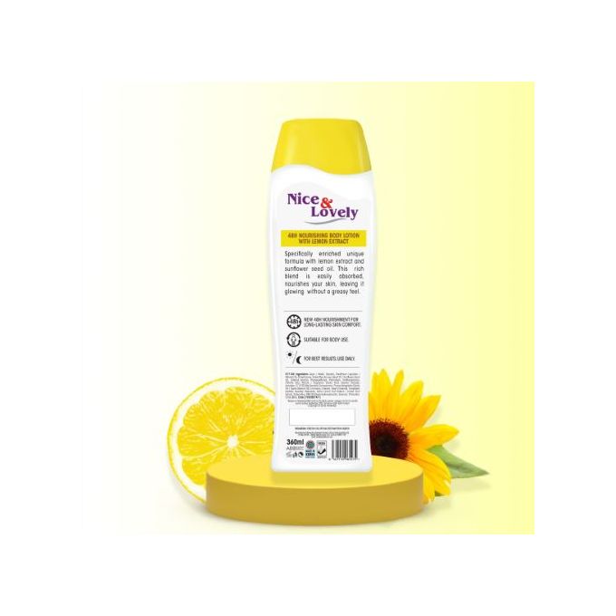 Lemon Extract Lotion nice and lovely body lotion 600ml enriched with Vitamin C & sunflower seed oil Brightens your skin and nourished for 48Hrs,  keeps your skin vibrant, moisturized leaving it soft.