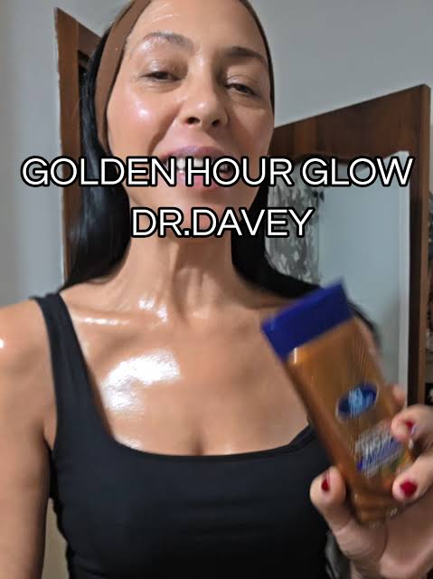 The Dr. Davey Golden Hour Glow Shimmering Oil, is a revitalizing body oil designed to provide a luminous, lustrous glow to the skin with an ultra-hydrating formula leaving a glowing effect on you skin