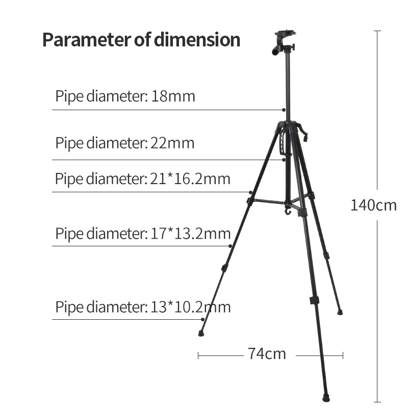 3366 Universal Camera Tripod Stand Mobile Phone Tripod Smartphone Holder Adjustable Lightweight Digital Camera Tripod for Photography, Video Recording, Live Streaming, TikTok, YouTube and Vlogging