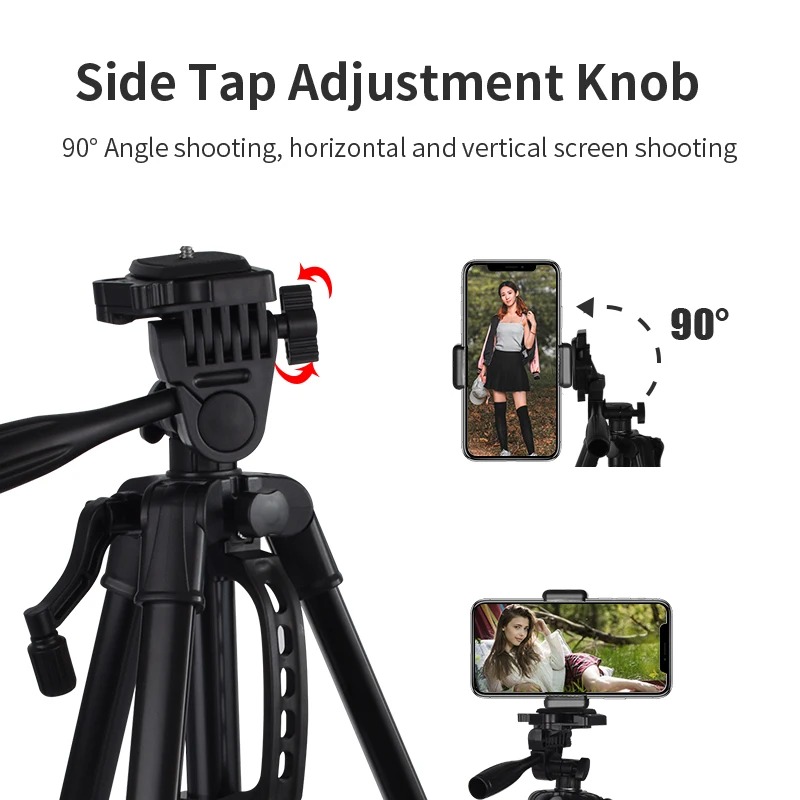3366 Universal Camera Tripod Stand Mobile Phone Tripod Smartphone Holder Adjustable Lightweight Digital Camera Tripod for Photography, Video Recording, Live Streaming, TikTok, YouTube and Vlogging