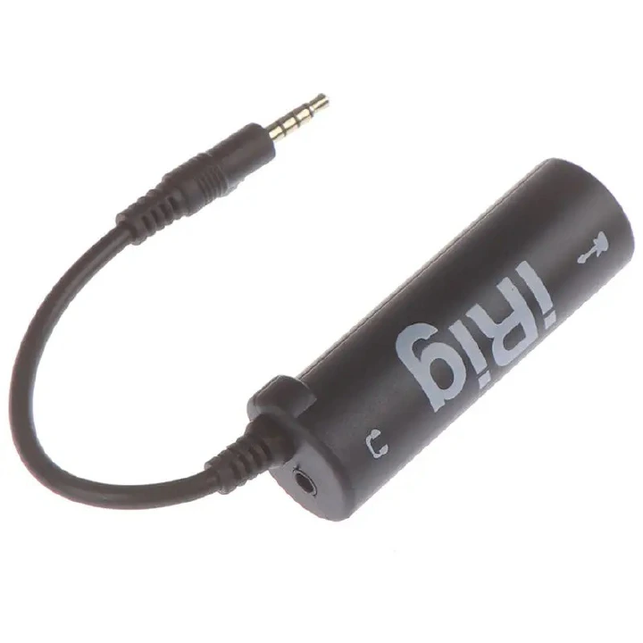 iRig Guitar Interface Adapter for iPhone, iPad & Android Smartphone Guitar Audio Converter 3.5mm Recording Adapter for AmpliTube, Live Streaming, Podcast, Music Recording & Practice