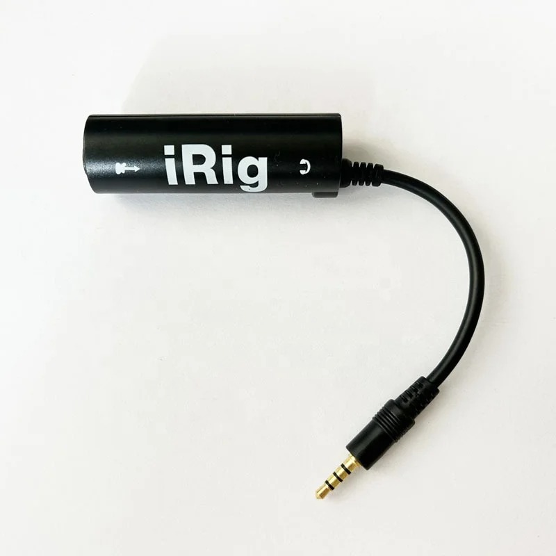 Professional iRig Guitar Interface Adapter 3.5mm Audio Converter for iPhone, iPad, Android Smartphone, Guitar Recording, Live Broadcast, Podcast, Home Studio & Audio Effects