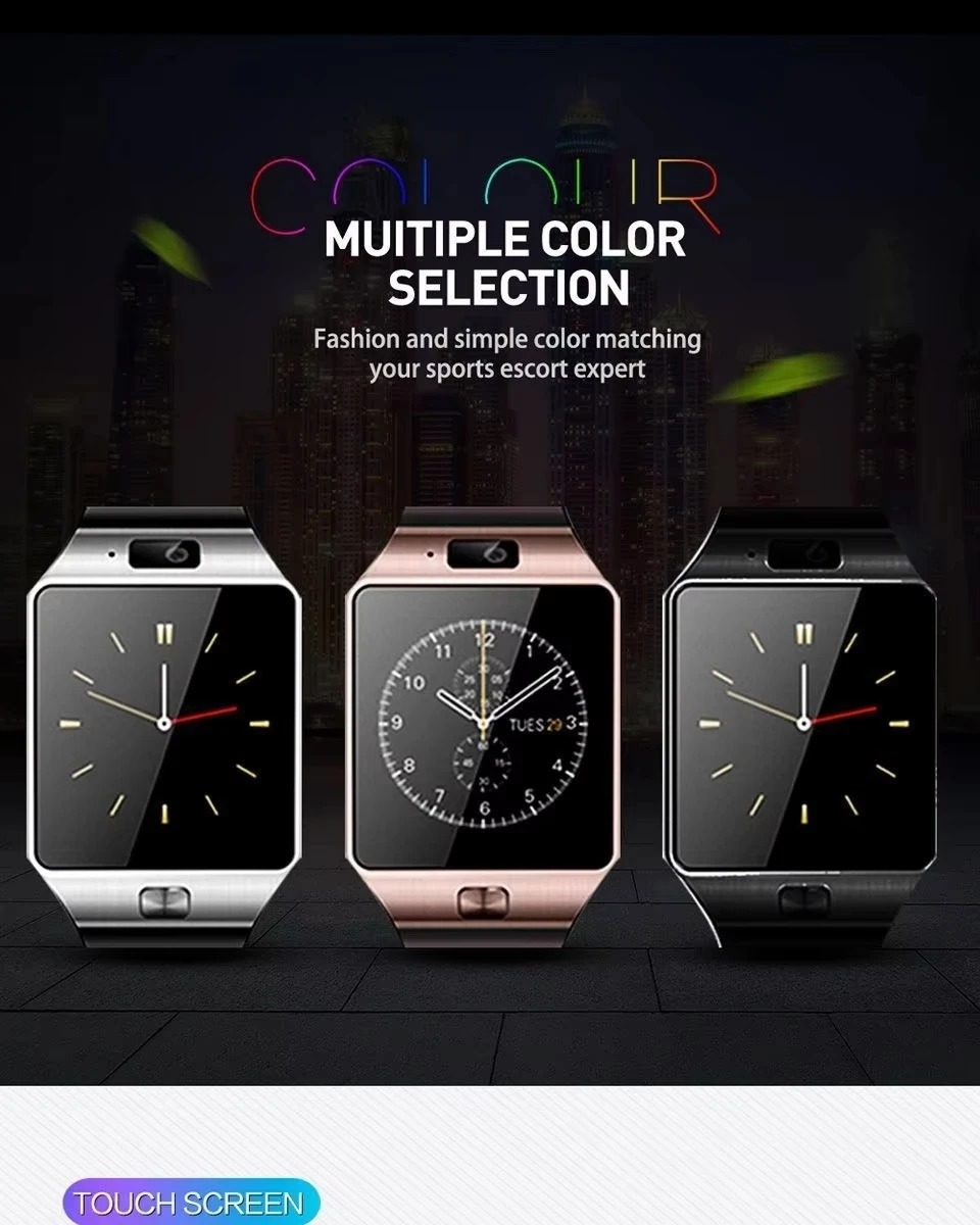 DZ09 W007 Smart Watch Bluetooth Smartwatch with Camera GSM SIM Card Call SMS Notification Fitness Tracker Music Player TF Card Support for Android and iOS