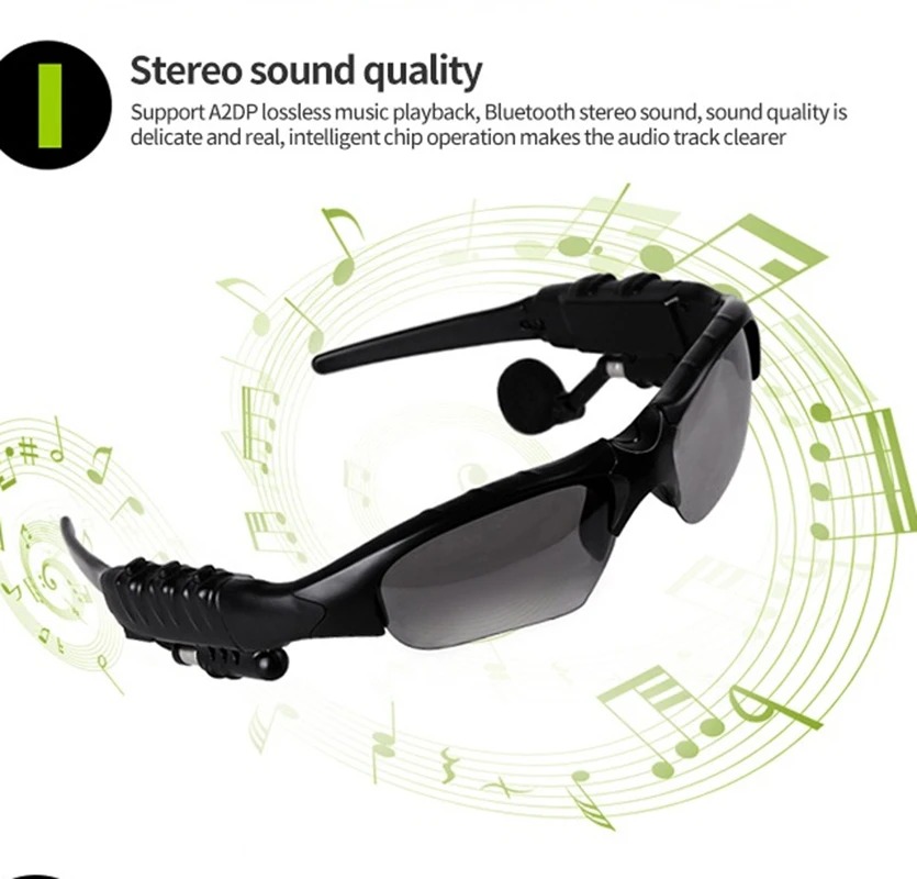 Bluetooth 5.3 Wireless Smart Sunglasses with Stereo Speakers and Microphone Polarized Audio Glasses Open Ear Headset for Running, Driving, Cycling, Hiking