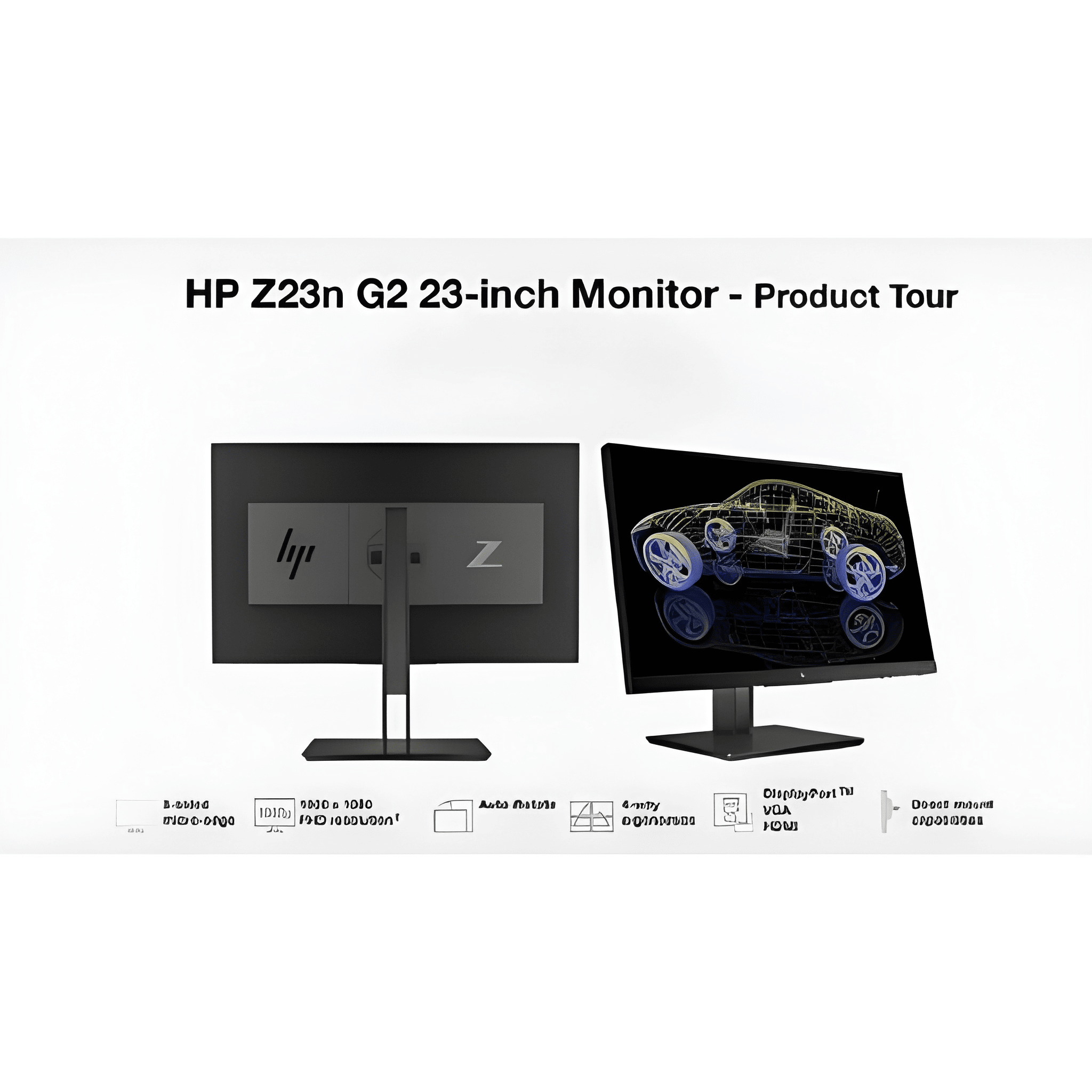 HP Z23 G2 23" FHD 1080p 75Hz flameless monitor LED Monitor Micro-Edge Full HD IPS Display New Monitors