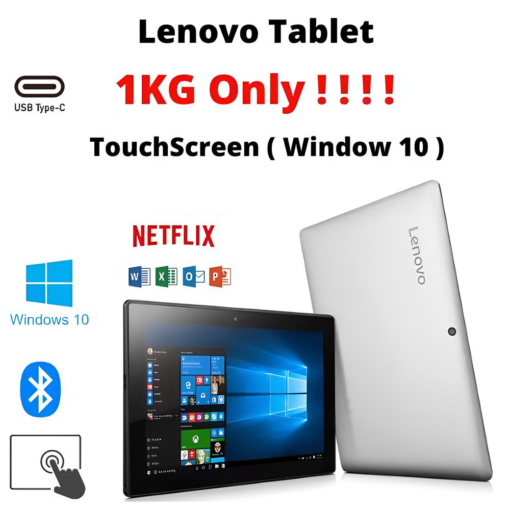 (4GB+128GB) Refurbished Lenovo Miix320-101CR IdeaPad Tablet Intel ATOM x5-Z8350 4GB Ram 128GB SSD Storage 10.1'' INCH Windows 10, Office 2016 , Windows 10, Type c port , Memory card slot