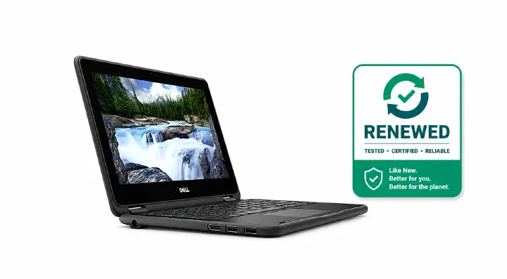[free mouse] Refurbished Dell Laptop Dell Latitude 3190 INTEL PENTIUM -  @ 1.70GHz | 4GB RAM | 128 GB  SSD | Refurbished Laptop Computer windows 10 qwerty