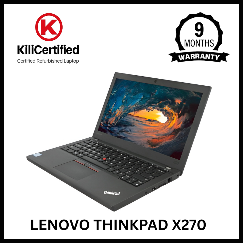 KILICERTIFIED Lenovo Thinkpad X270 | Intel Core i5 7th Gen 4GB RAM, 128GB SSD | 14 Inch Full HD | Windows 10 Pro | 85% Battery health | 4+ Hours Youtube | MS Office Installed | 9 Months Warranty