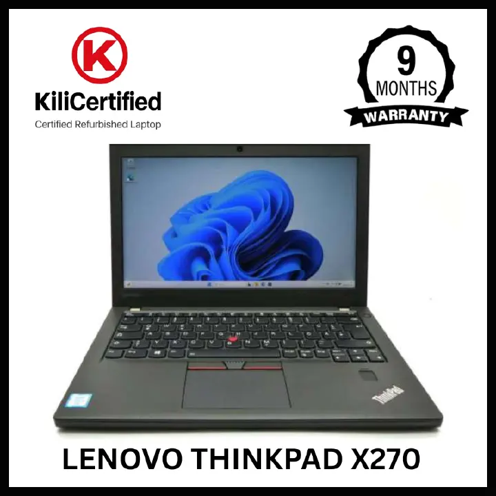 KILICERTIFIED Lenovo Thinkpad X270 | Intel Core i5 7th Gen 8GB RAM, 128GB SSD | 14 Inch Full HD | Windows 10 Pro | 90% Battery health | 4+ Hours Youtube | MS Office Installed | 9 Months Warranty