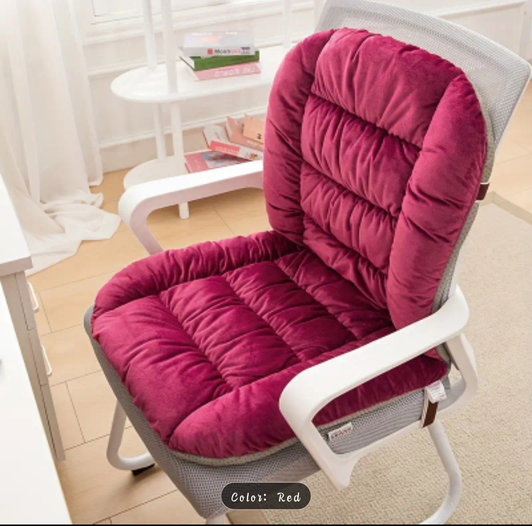 Plush Velvet Tufted Chair Cushion Set – Seat & Back Support | 11 Colors