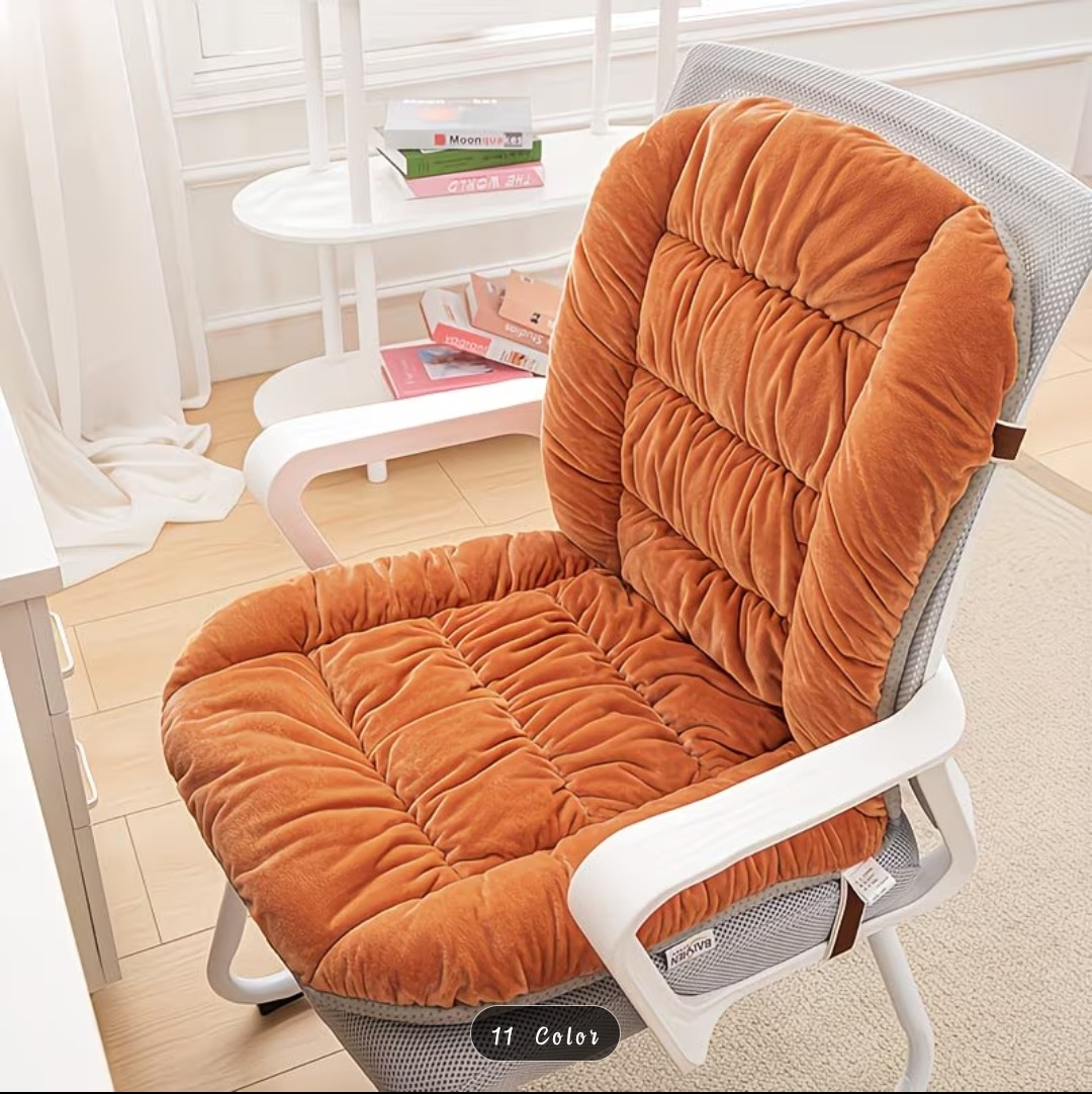 Plush Velvet Tufted Chair Cushion Set – Seat & Back Support | 11 Colors