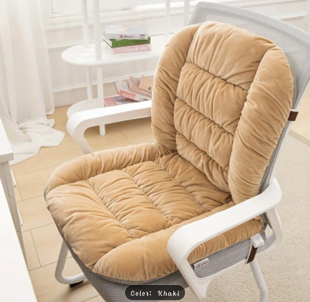 Plush Velvet Tufted Chair Cushion Set – Seat & Back Support | 11 Colors