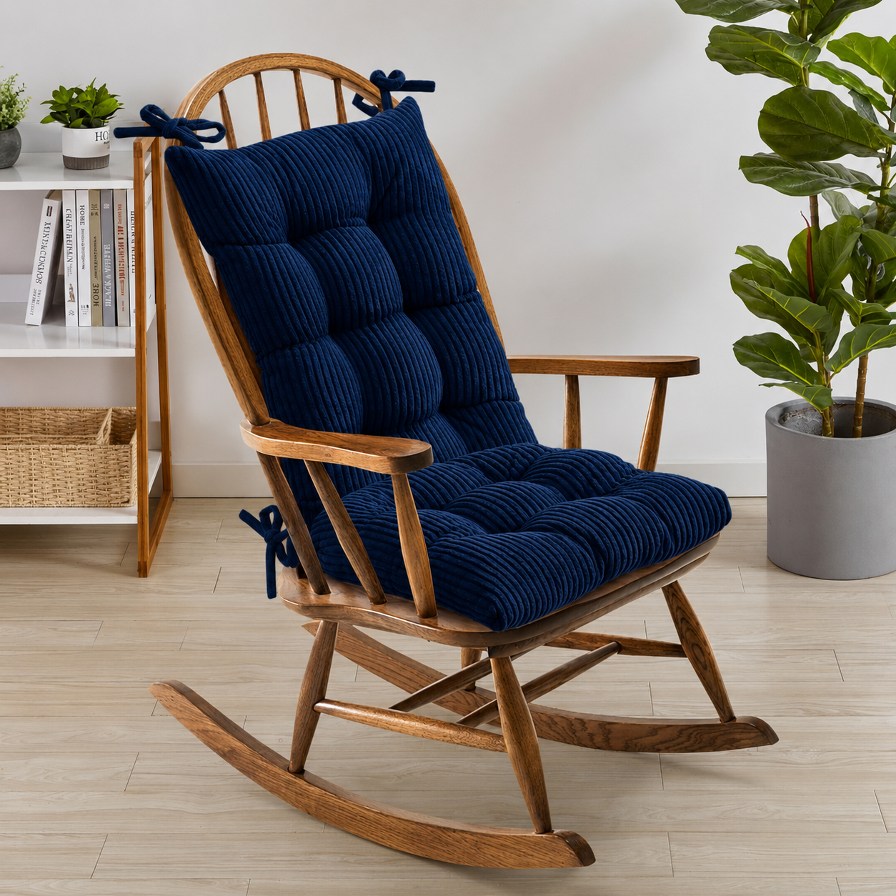 Outdoor/Indoor Rocking Chair Cushion with Ties