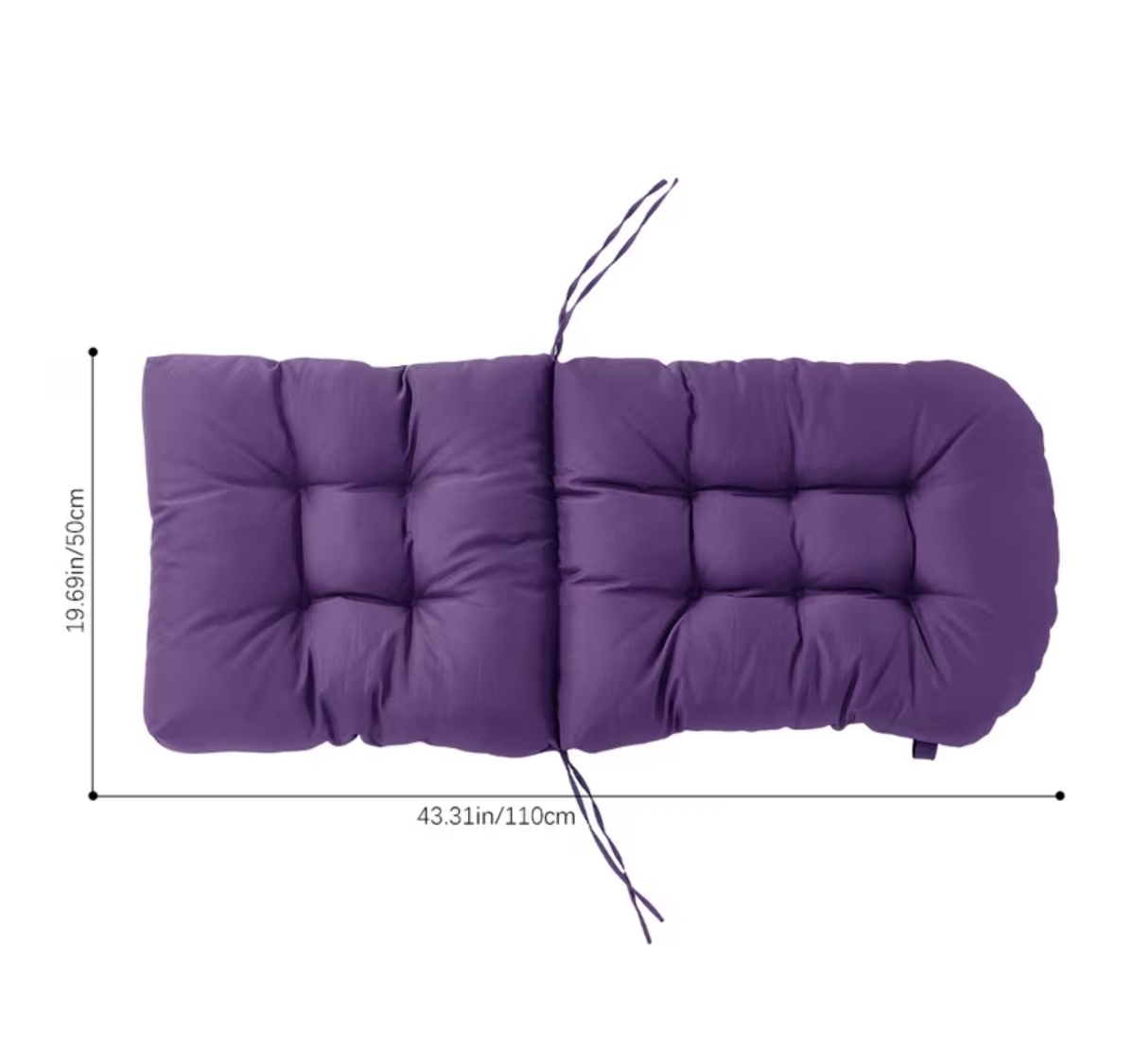 Luxury Velvet Tufted Rocking Chair Cushion Set – 110 x 50 cm(CHAIR NOT INCLUDED)