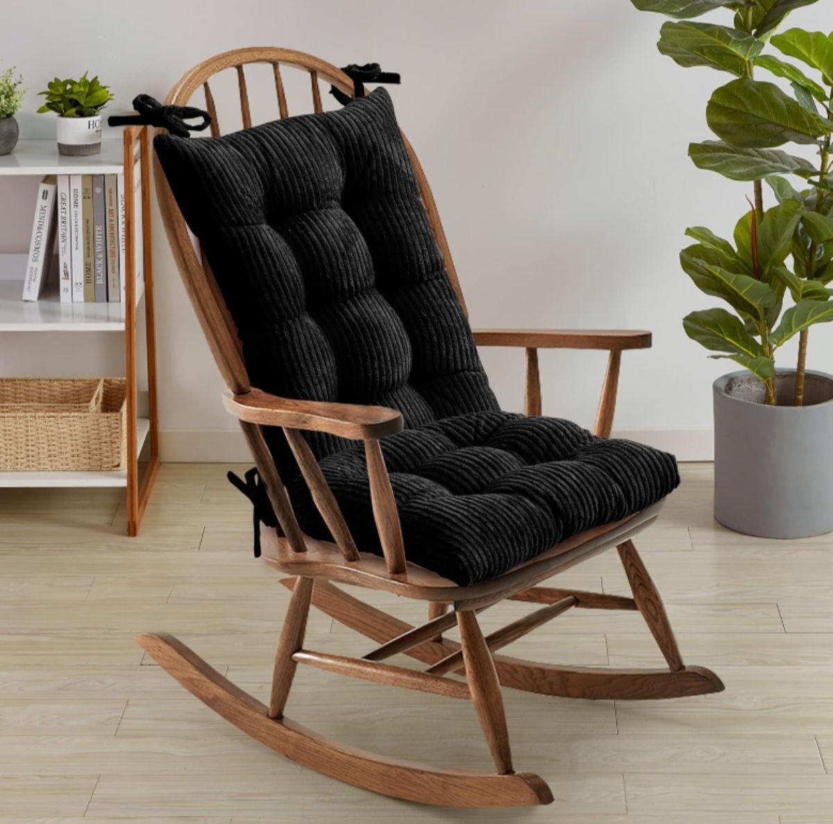 Outdoor/Indoor Rocking Chair Cushion with Ties