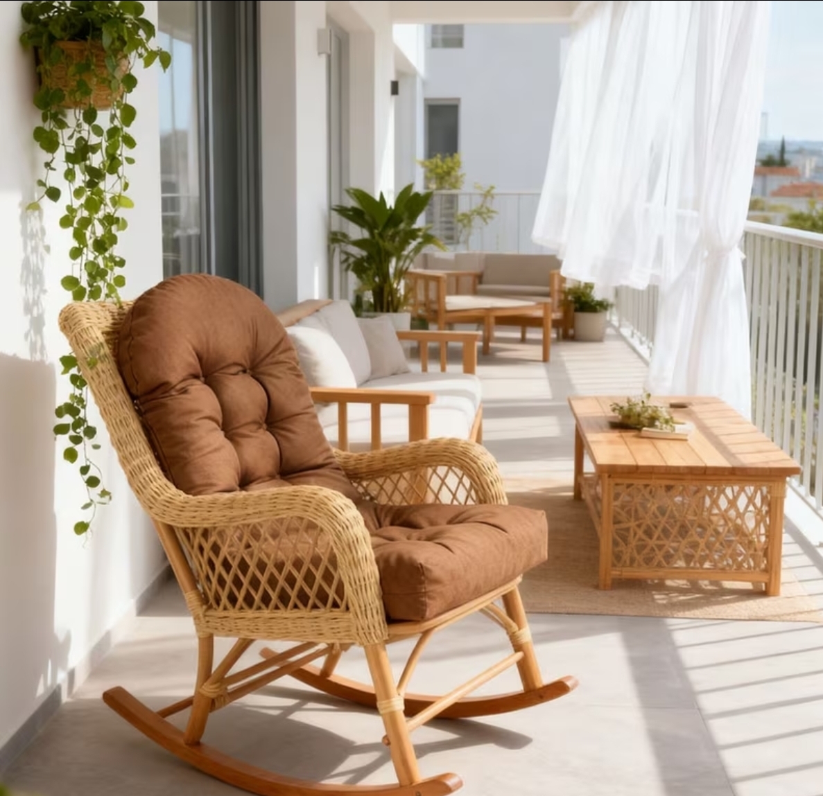 Luxury Velvet Tufted Rocking Chair Cushion Set – 110 x 50 cm(CHAIR NOT INCLUDED)