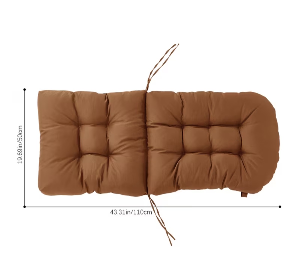 Luxury Velvet Tufted Rocking Chair Cushion Set – 110 x 50 cm(CHAIR NOT INCLUDED)
