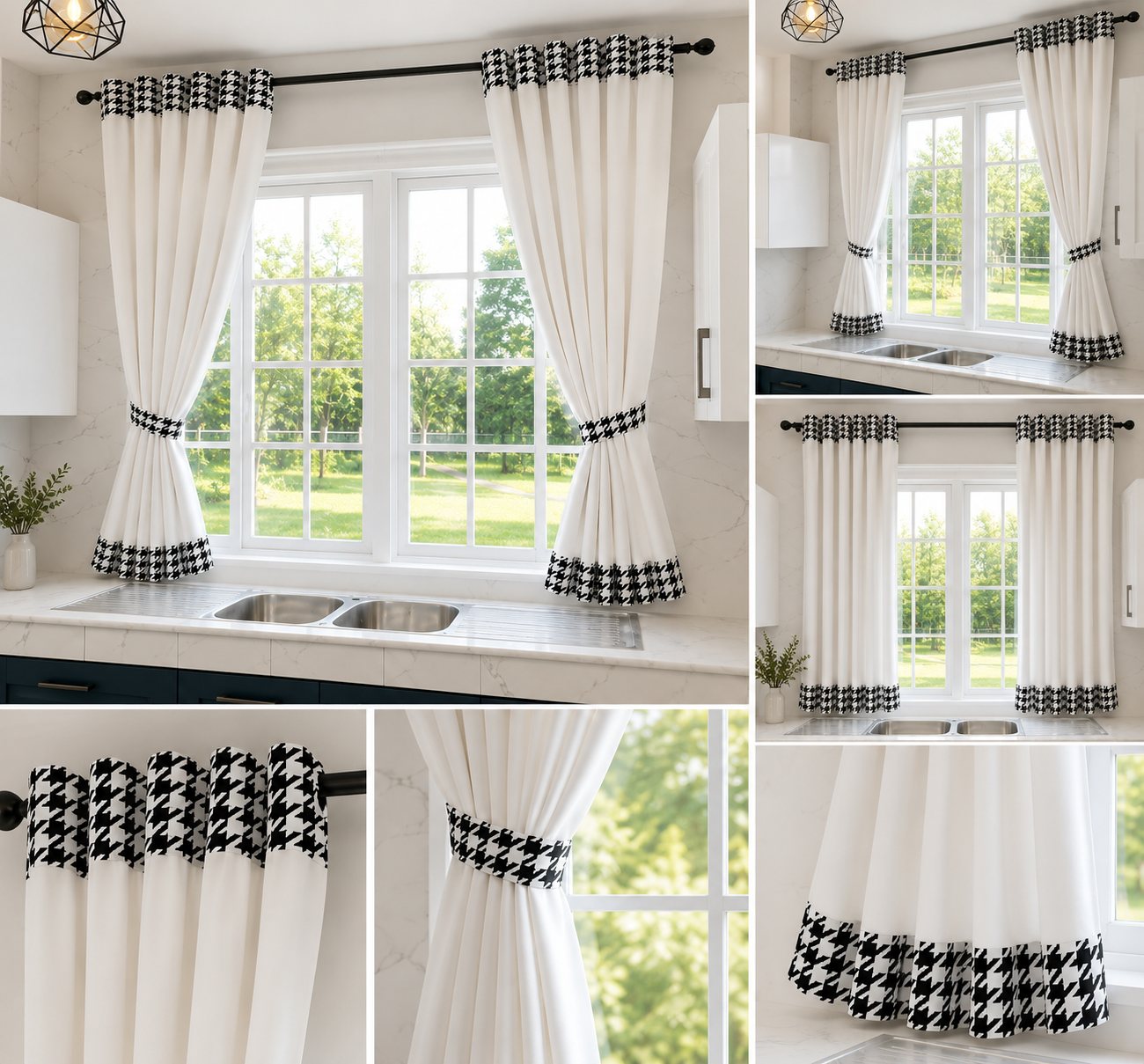 2-Piece Kitchen Curtain Set – Elegant Window Drapes for Modern Kitchens