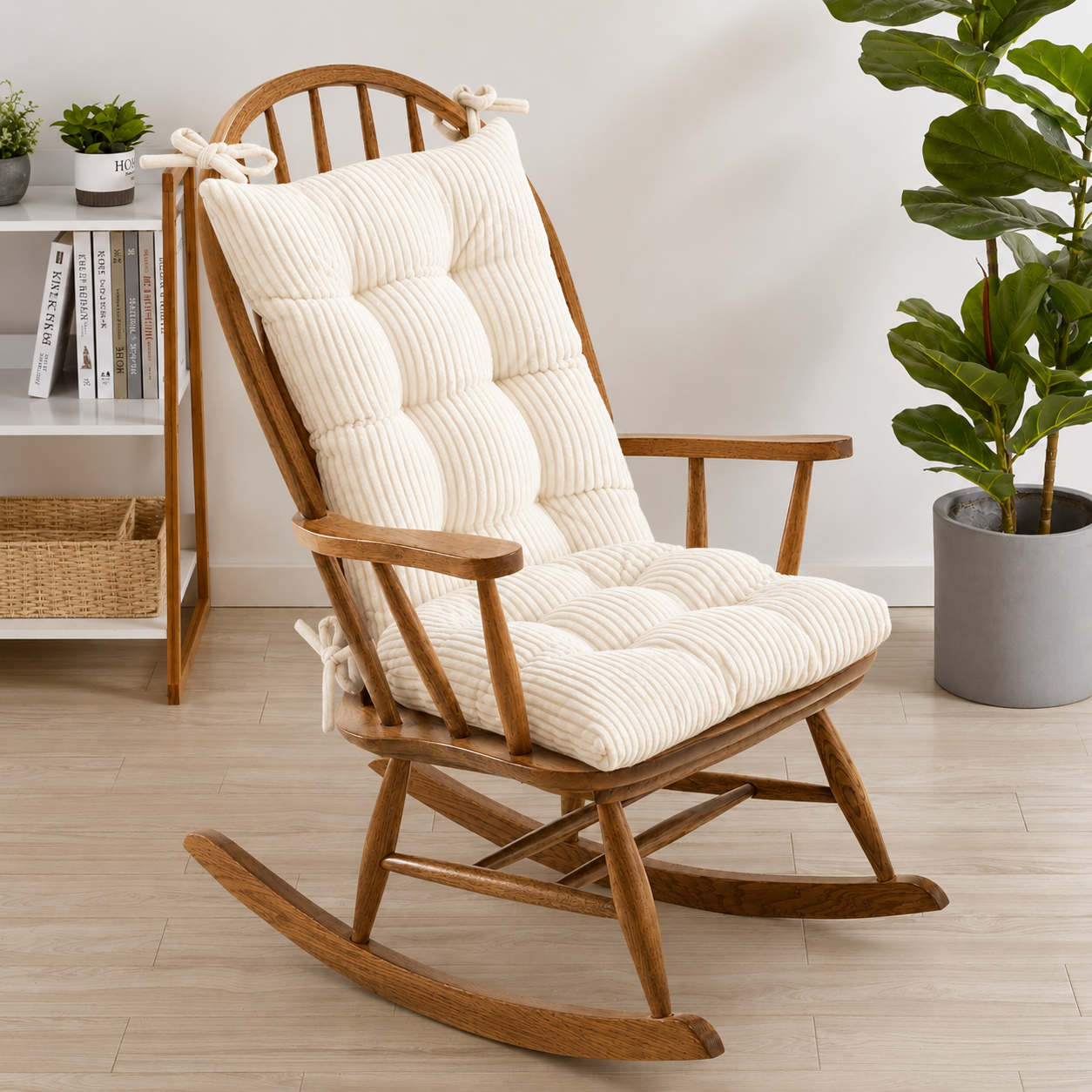 Outdoor/Indoor Rocking Chair Cushion with Ties