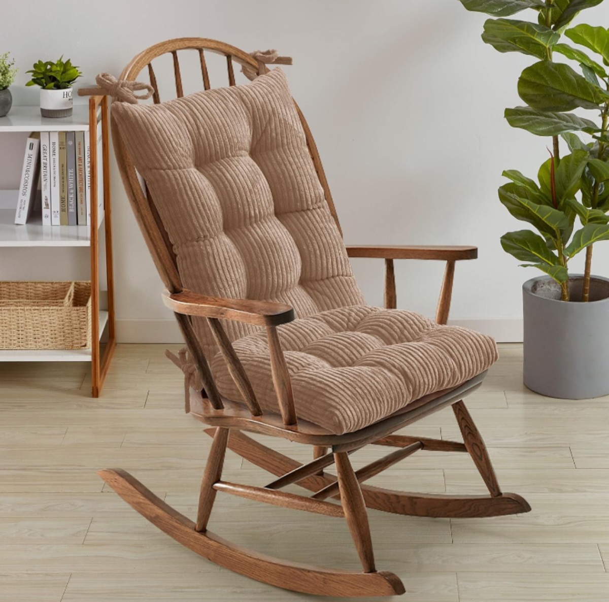 Outdoor/Indoor Rocking Chair Cushion with Ties