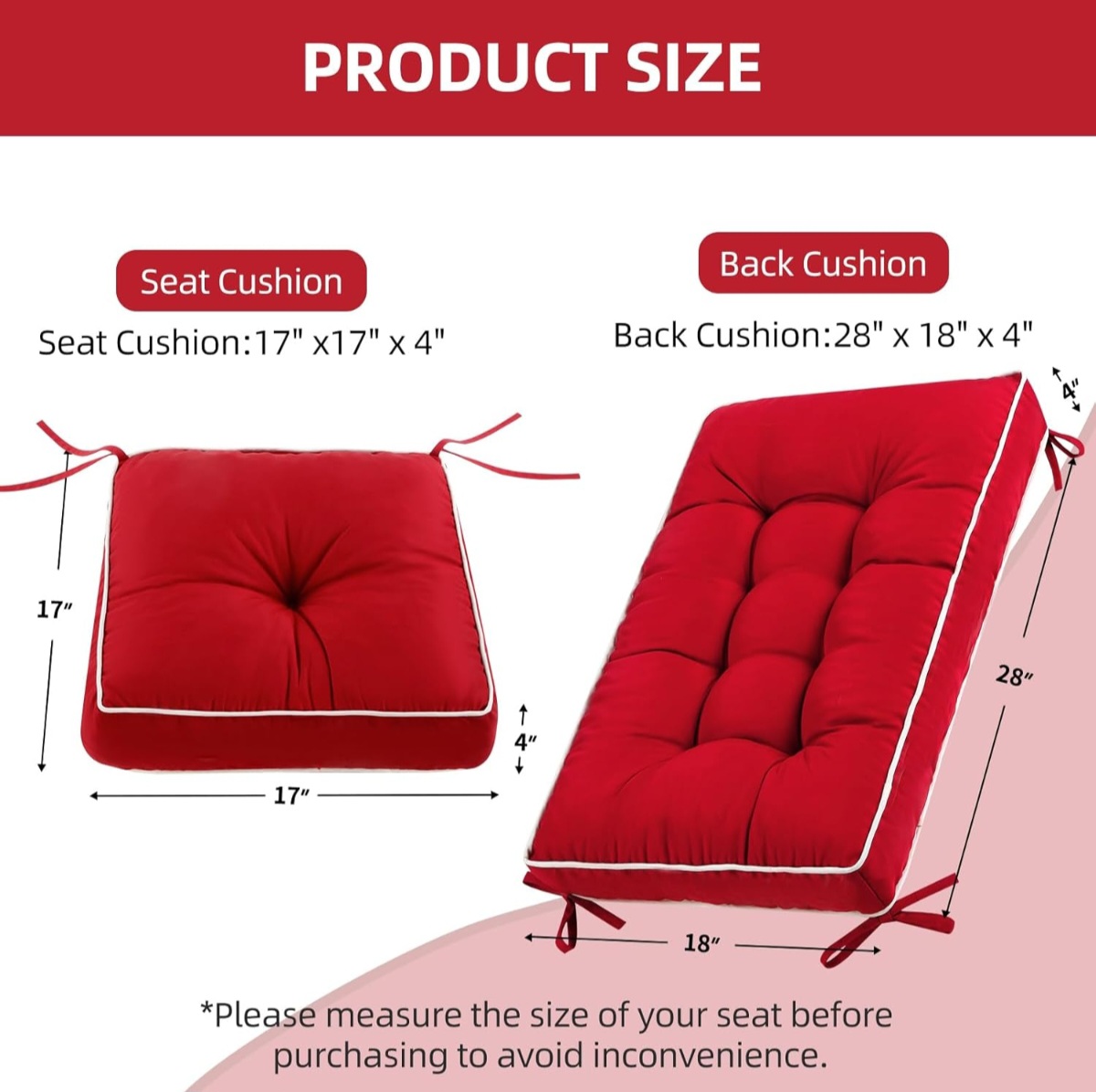 1Pc Rocking Chair Cushion