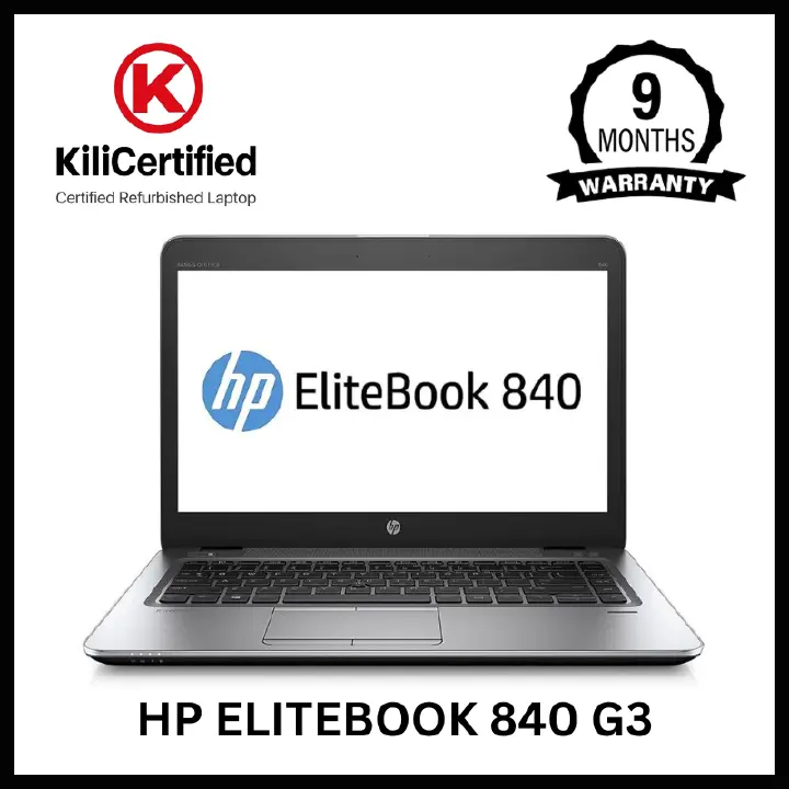 KILICERTIFIED Grade A: HP Elitebook 840 G3 Core i5 6th Gen 8GB RAM 256GB SSD | 14" FHD Display | Windows 10 Pro | 89% Battery Health | 4+ Hours Youtube | Refurbished Work Laptop | 9 Months Warranty