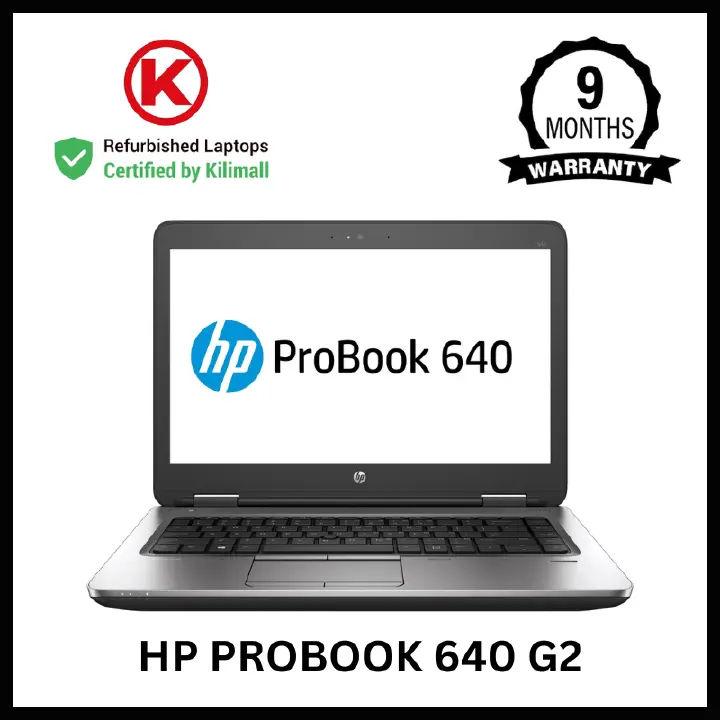 CERTIFIED BY KILIMALL | HP Probook 640 G2 Core i5 6th Gen 8GB RAM 256GB SSD | 14" Full HD Display | Windows 10 | 90% Battery Health | 4+ Hours Youtube| Work Laptop | 9 Months Warranty | KiliCertified