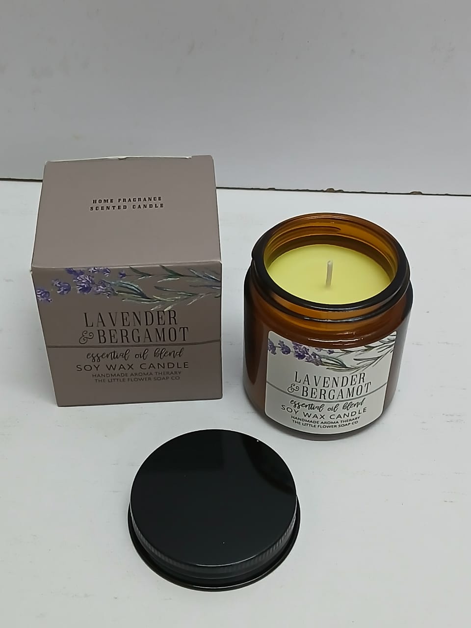 Luxury Aromatherapy Scented Soy Wax Candle in Glass Jar – Long Lasting Home Fragrance Candle for Bedroom, Spa & Relaxation