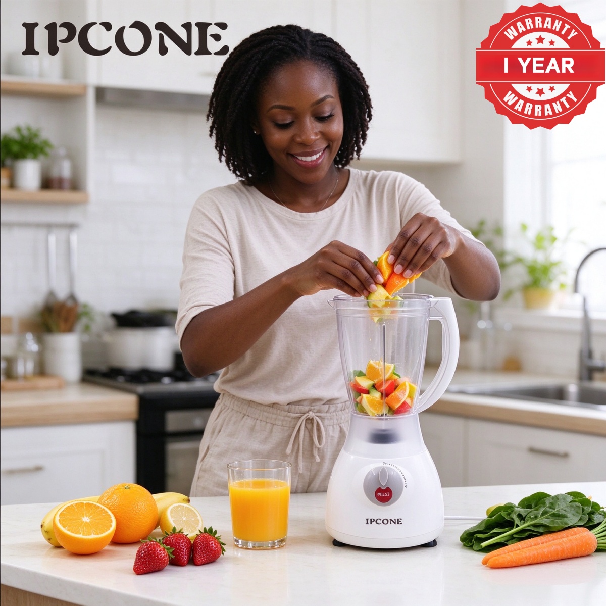 IPCONE 1.5L 2 In 1 Motor Stainless Steel Blender HT-JD-004 Quality With Grinder Juicer ipcone blender Ipcone blender