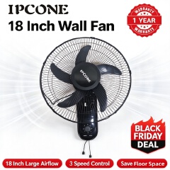 IPCONE 18 inch wall mount fan 5 blades 3 speed powerful motor fan electric cooling fan cooler wall mounted fan