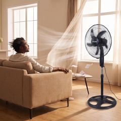 IPCONE 16 Inch Stand Fan -5 Blades 3 Speed Powerful motor Fan Electric Floor Fan Cooling Fan Cooler Floor Fan