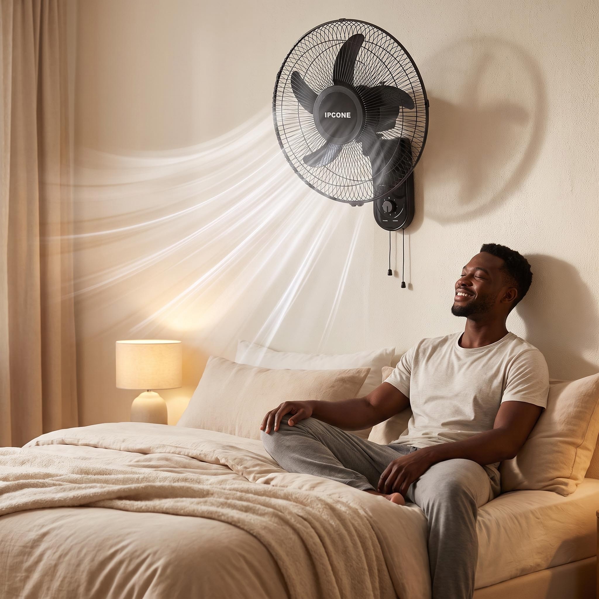 IPCONE 18 inch wall mount fan 5 blades 3 speed powerful motor fan electric cooling fan cooler wall mounted fan