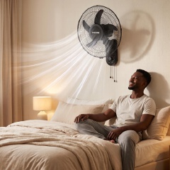 IPCONE 18 inch wall mount fan 5 blades 3 speed powerful motor fan electric cooling fan cooler wall mounted fan