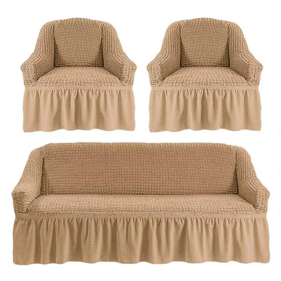Imported Heavy Duty Sofa Slipcovers – Jacquard & Bubble Fabric Turkey Sofa and Loose Covers,  7 Seater, 5 seater, 3 Seater, 2 Seater & 1 Seater