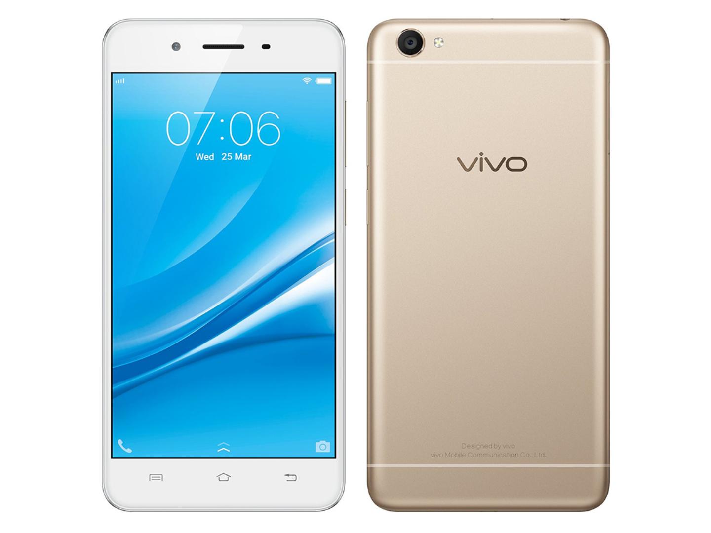 Vivo Y55 Smartphone features a 2GB RAM 16GB Storage 5.2 Inch HD Display Dual SIM Android Mobile Phone 8MP Rear Camera Snapdragon Processor Expandable Storage Slim Design Long Battery Life 4G LTE