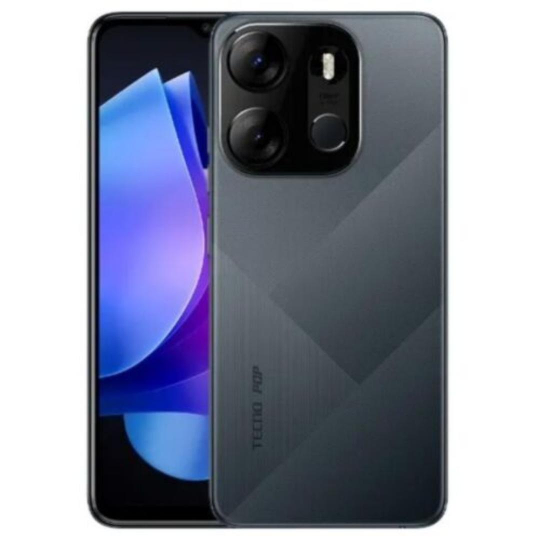TECNO Pop 7 Smartphone 2GB RAM 64GB Storage 6.6 Inch HD+ Display Dual SIM Android Face Unlock Fingerprint Sensor 5000mAh Battery 4G LTE Stylish Budget Mobile Phone