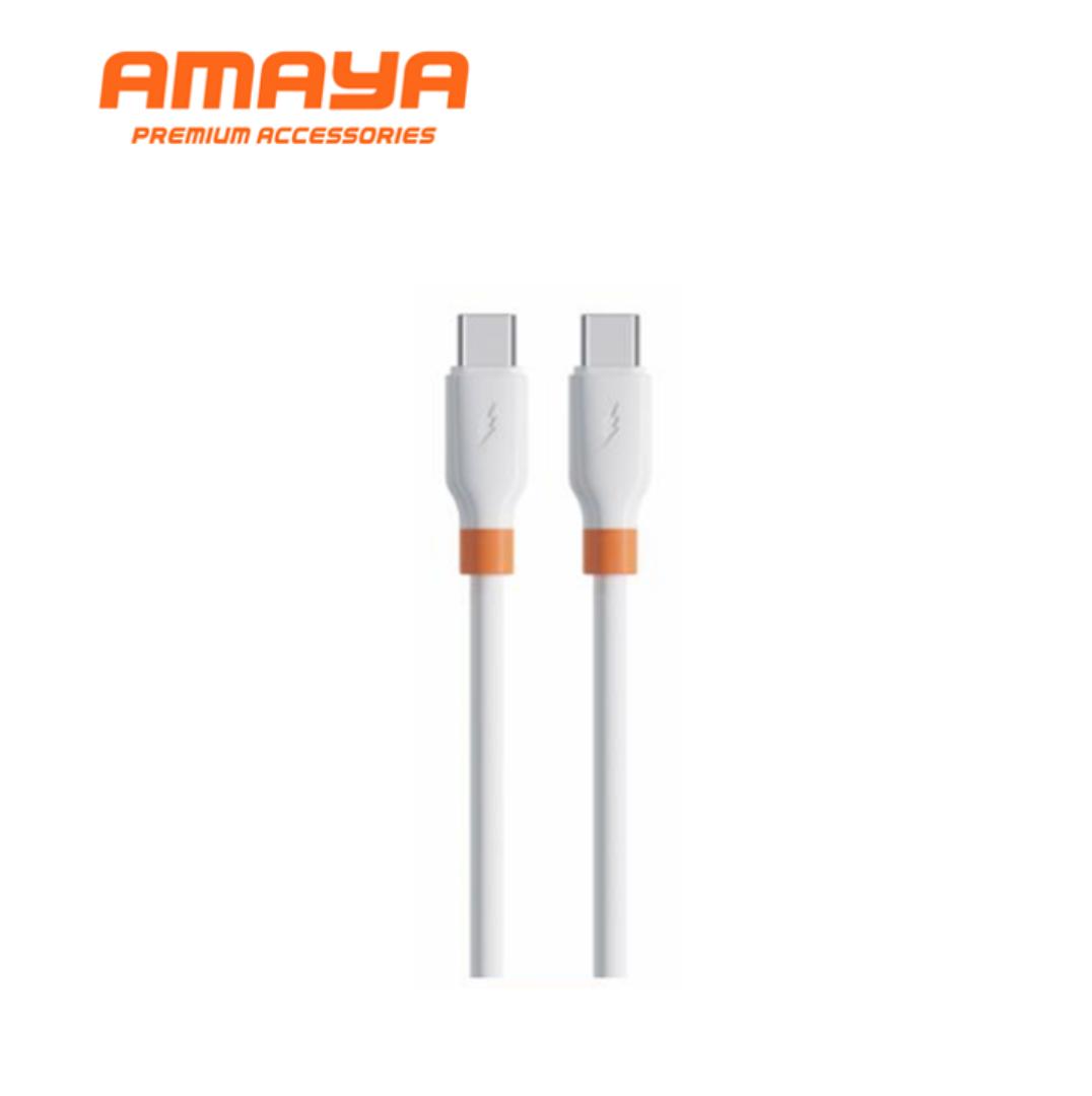 Amaya ACD-CC82 Type-C to Type-C Fast Charging Cable Bundle + FREE USB-C, Micro USB & Lightning Cables | 1M Durable Data & Charging Cords