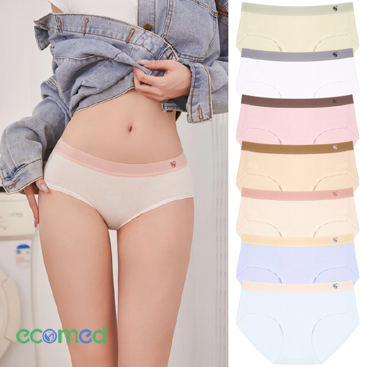4Pcs Womens Cotton Underwear Full Coverage Soft Briefs Women Cloth Comfortable Low Rise Breathable Teen Girls Hipster Ladies Panties Woman Lingerie