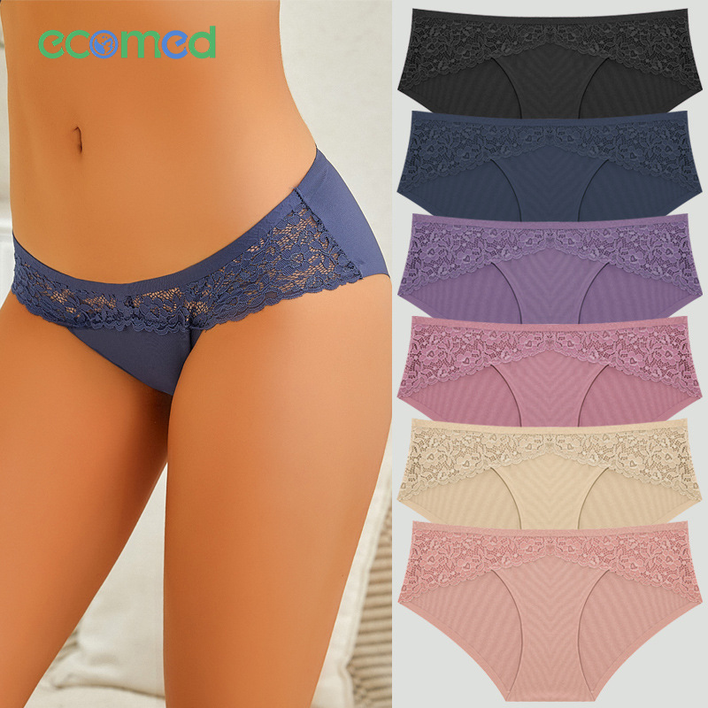 6 Pcs Lace Panties Womens Underwear Woman Clothes Cheeky Panty for Women Low Waist Bikini for Ladies