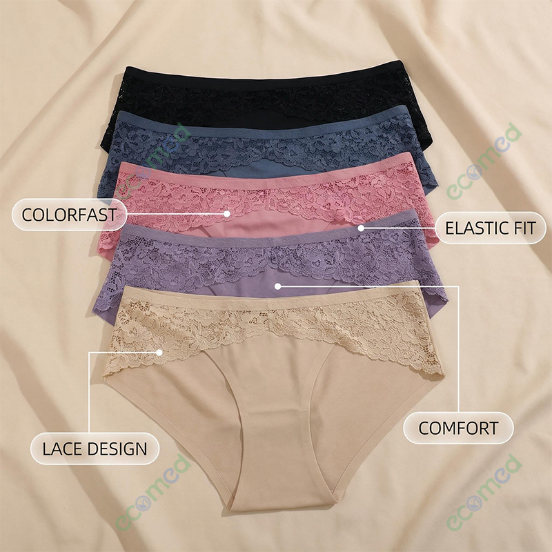 6 Pcs Lace Panties Womens Underwear Woman Clothes Cheeky Panty for Women Low Waist Bikini for Ladies