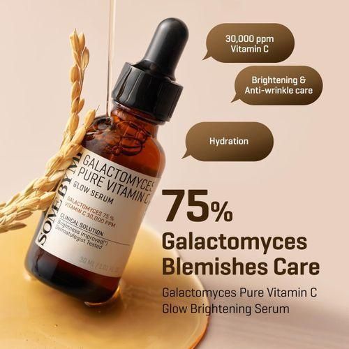 Some By Mi By Mi Galactomyces Pure Vitamin C & Niacinamide Glow Serum. Removes Dark Spots, Blemishes, Hyperpigmentations, Wrinkles, Brightens, Moisturizes, Glows, Smooths & Evens the skin tone