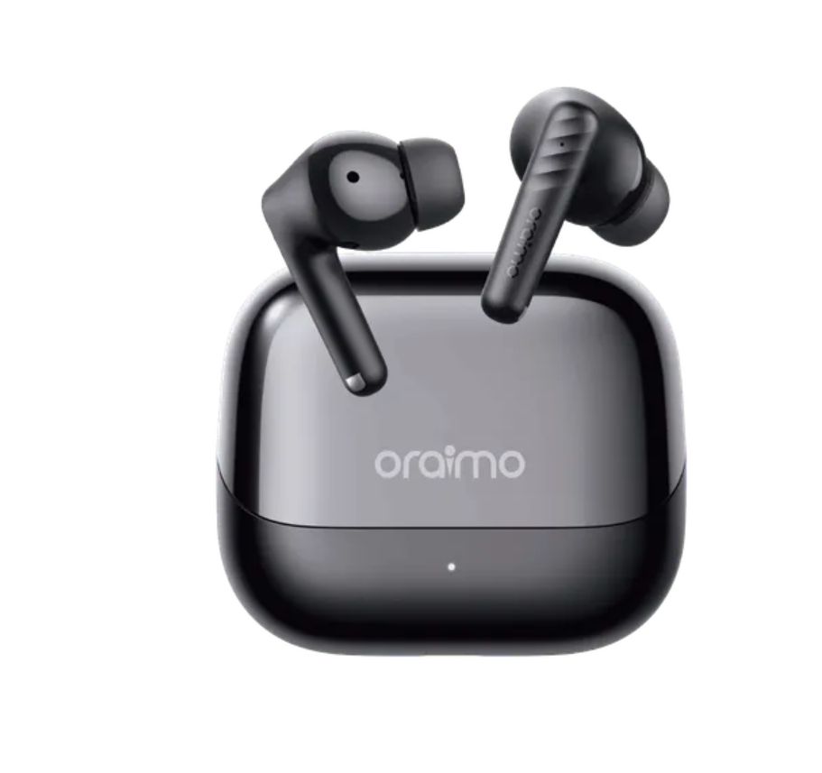 Oraimo SpaceBuds Neo+ ANC Spatial Audio True Wireless Earphones Elegant Metallic Design Sound360 Spatial Audio 30-Hour Long Playtime 2-Mic Call Noise Cancellation Low-Latency Earbuds