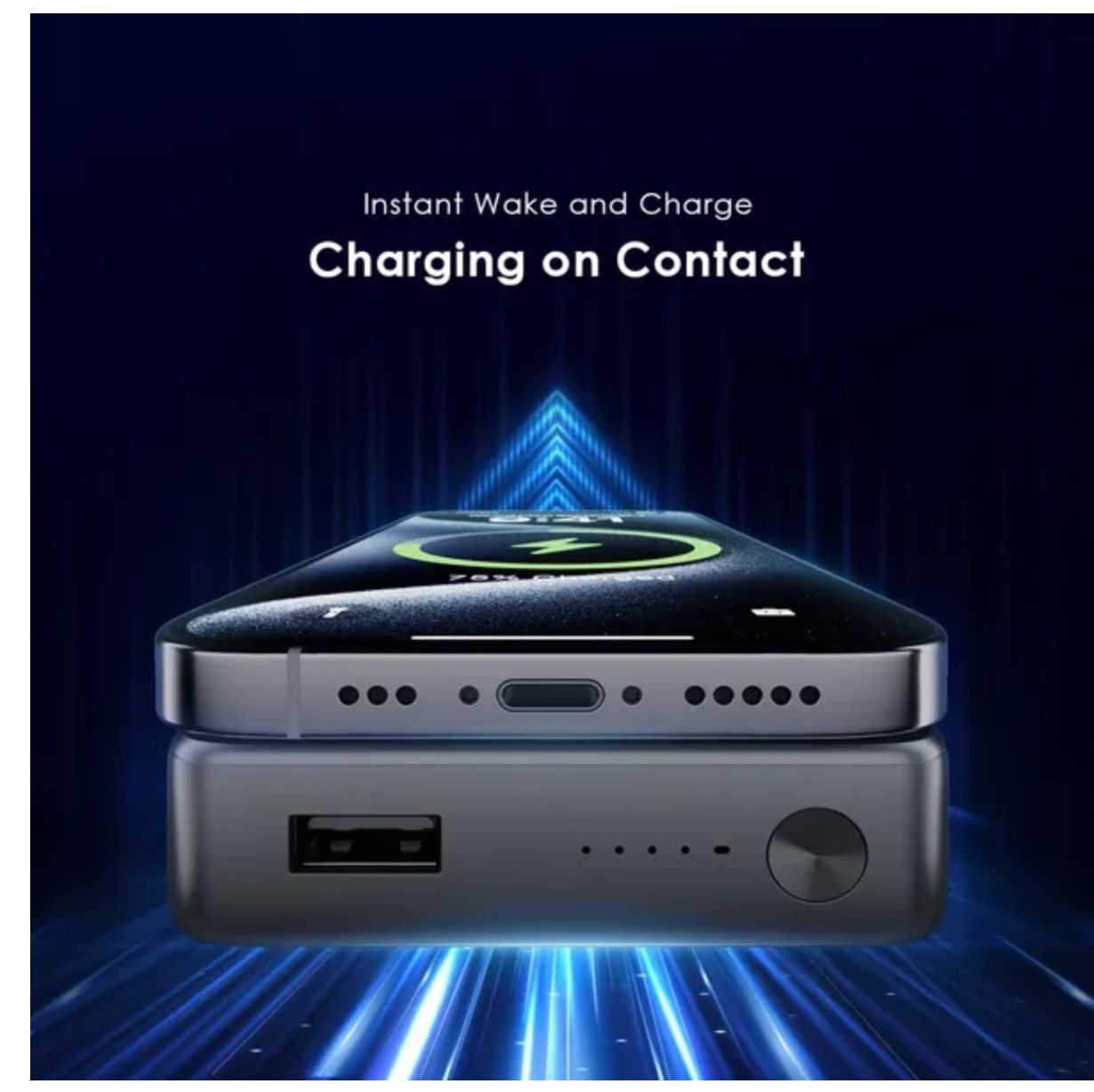 Oraimo MagPower 15 10000mAh Wireless and Wired Power Bank 15W Wireless Charge 3-Device Charging 10N Strong Magnetic Attachment Metal Foldable Stand Smart Power Bank